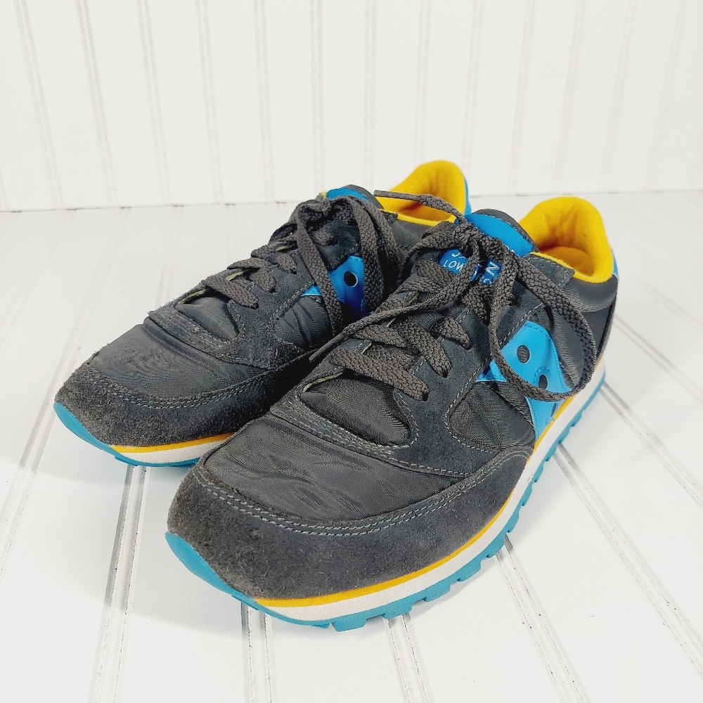 Saucony Jazz Lowpro Leather Lace Up Casual Sneakers A481 View 2